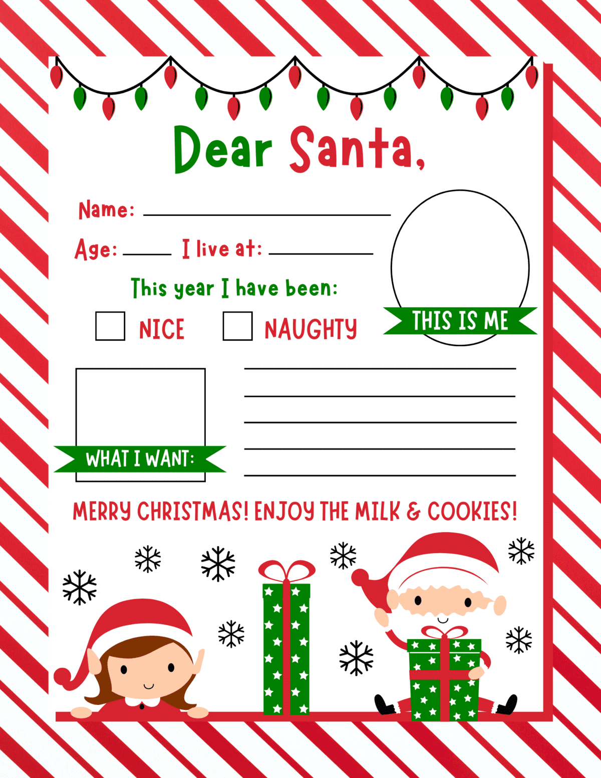 free printable santa letter templates