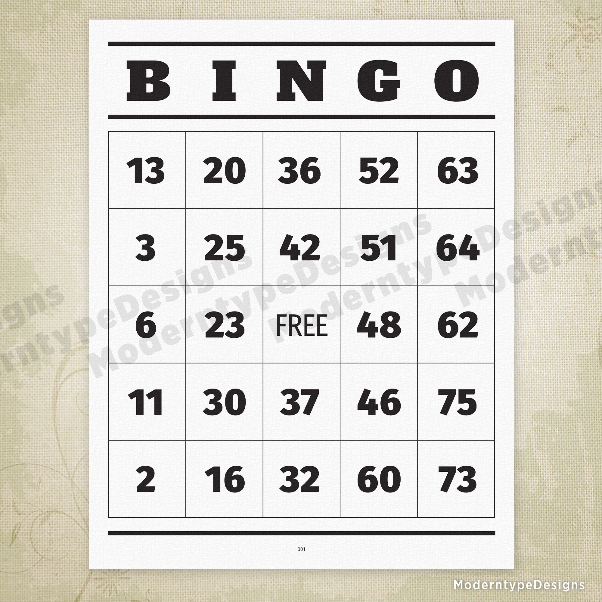 100 BINGO Cards 1 75 Printable Worksheets Library