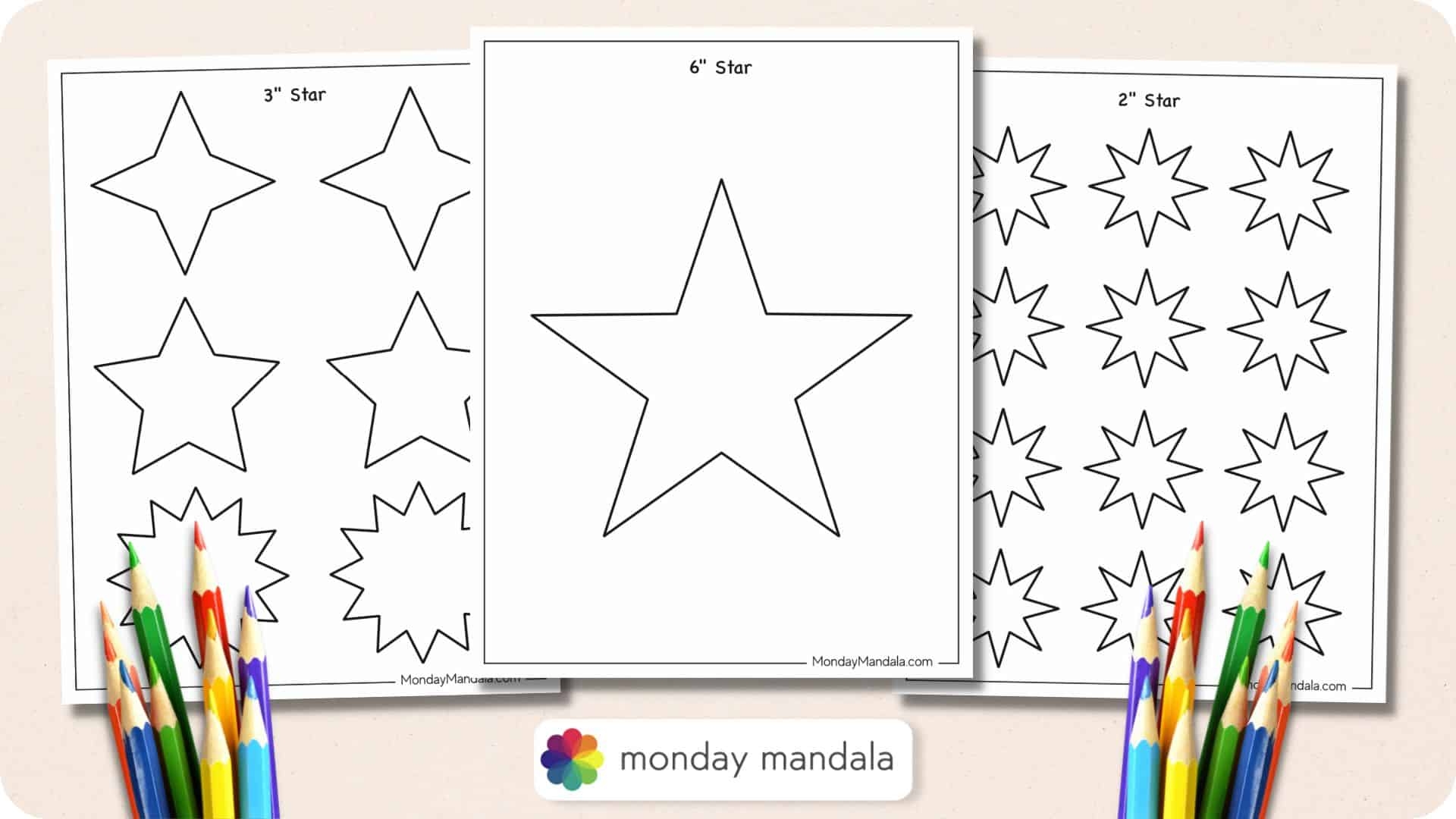 free template of stars printable