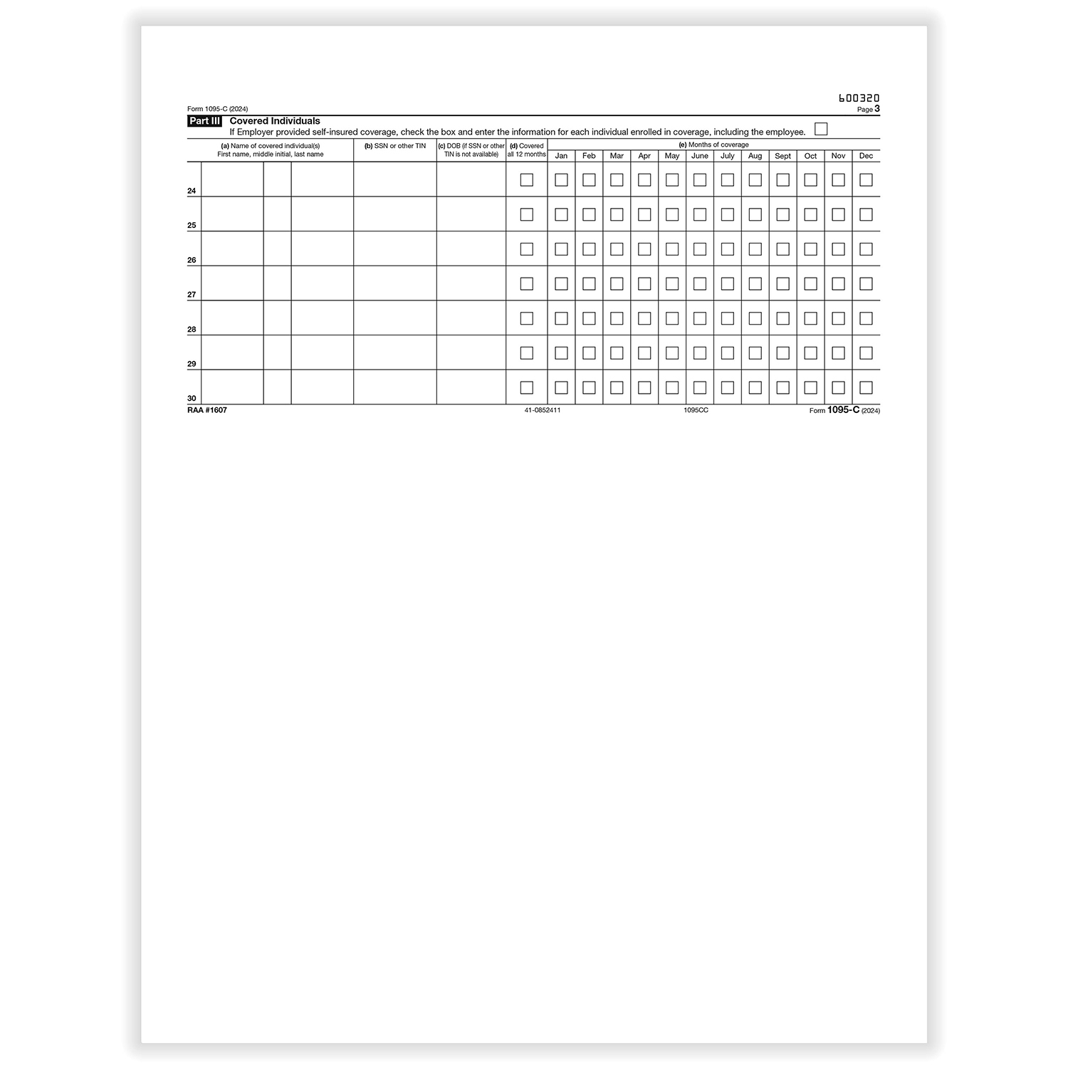 1095 C Employer Provided Health Insurance Employee Employer Copies Formstax