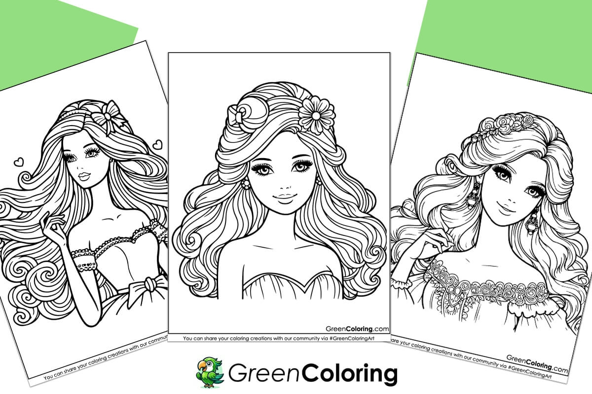 printable coloring pages barbie