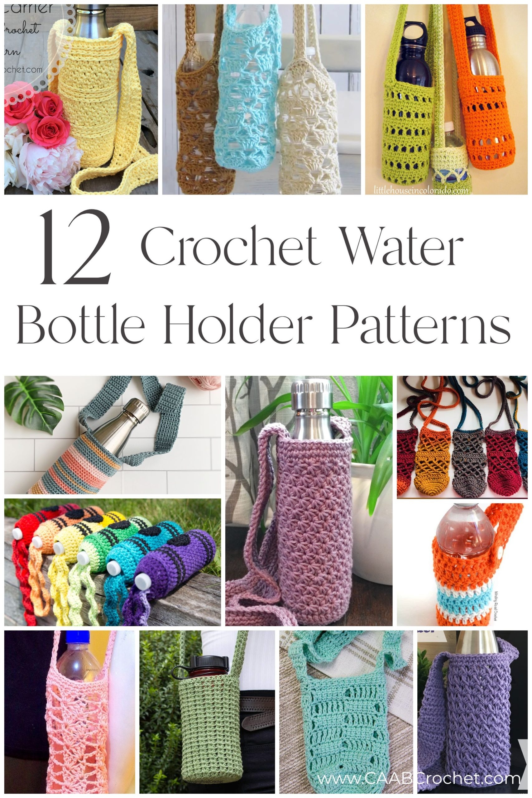 12 Free Water Bottle Crochet Patterns CAAB Crochet