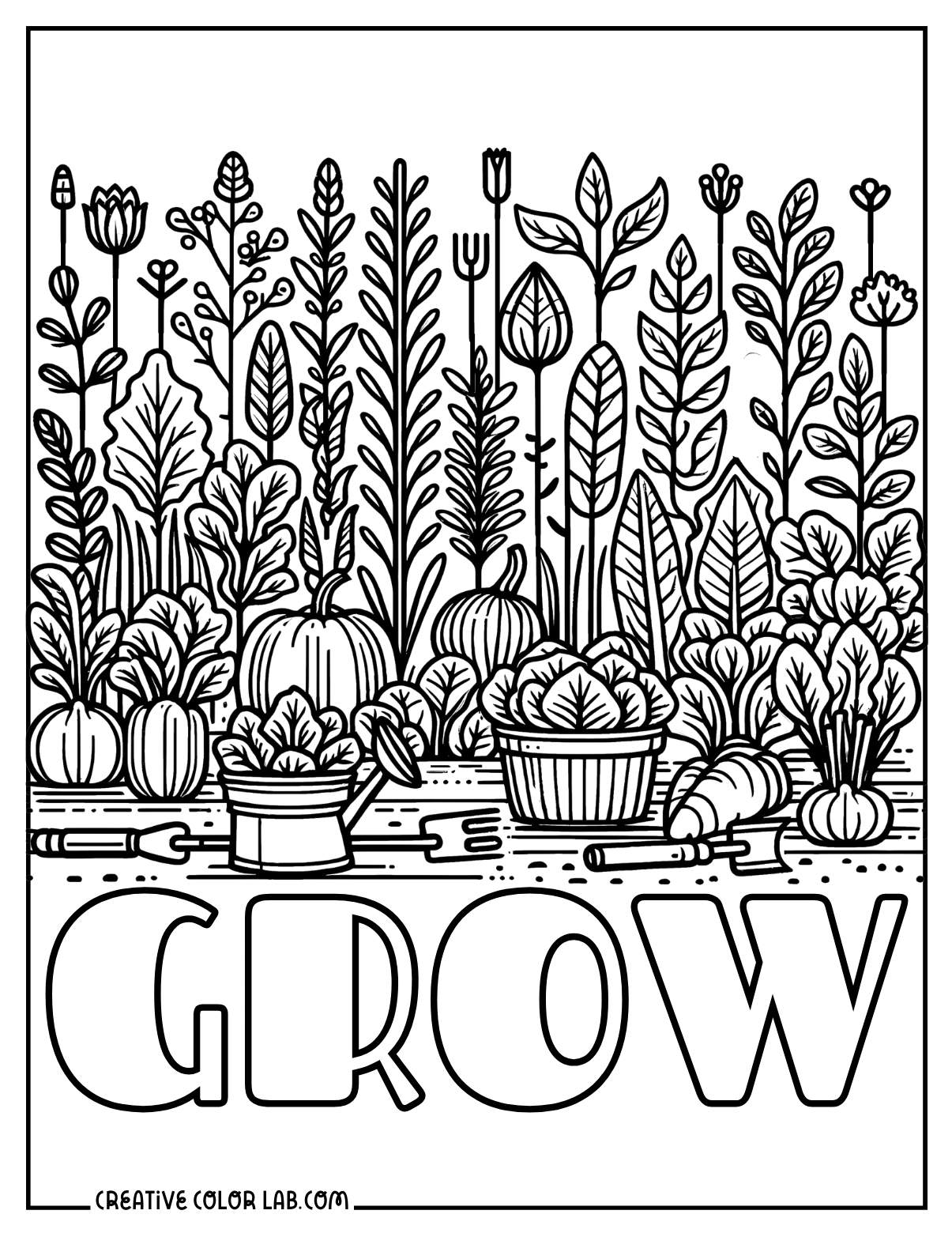 13 Free Garden Coloring Pages PDF Printables