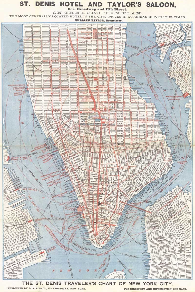 13 Free Vintage New York Maps To Download And Print Picture Box Blue