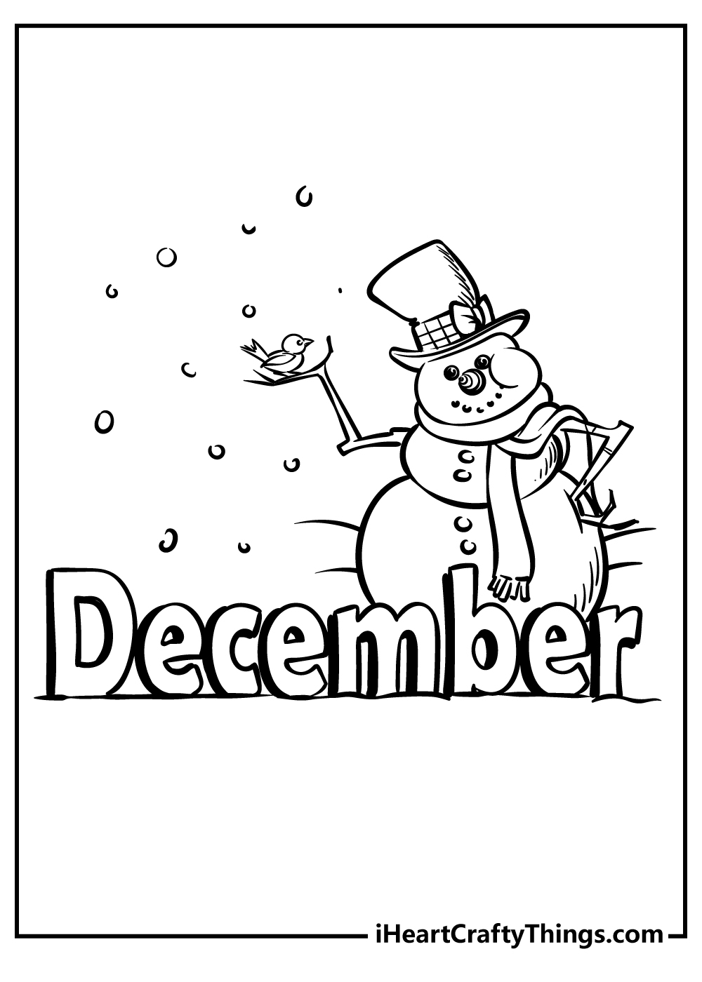 free printable december coloring pages for kids