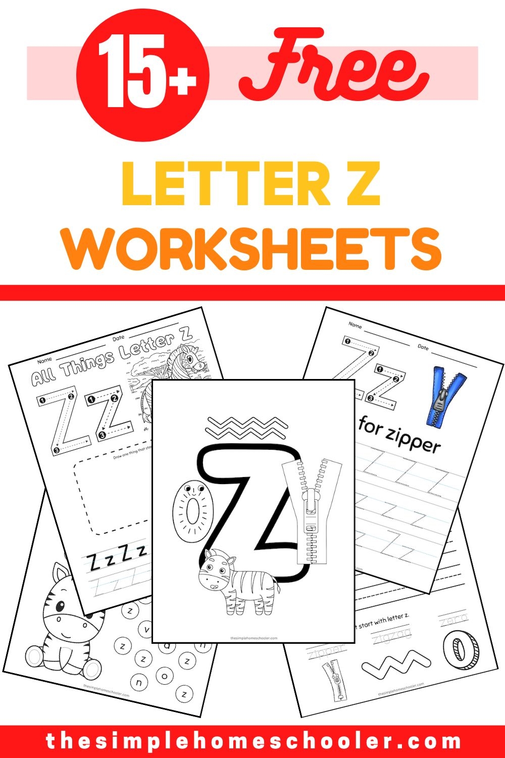 free printable letter z worksheets