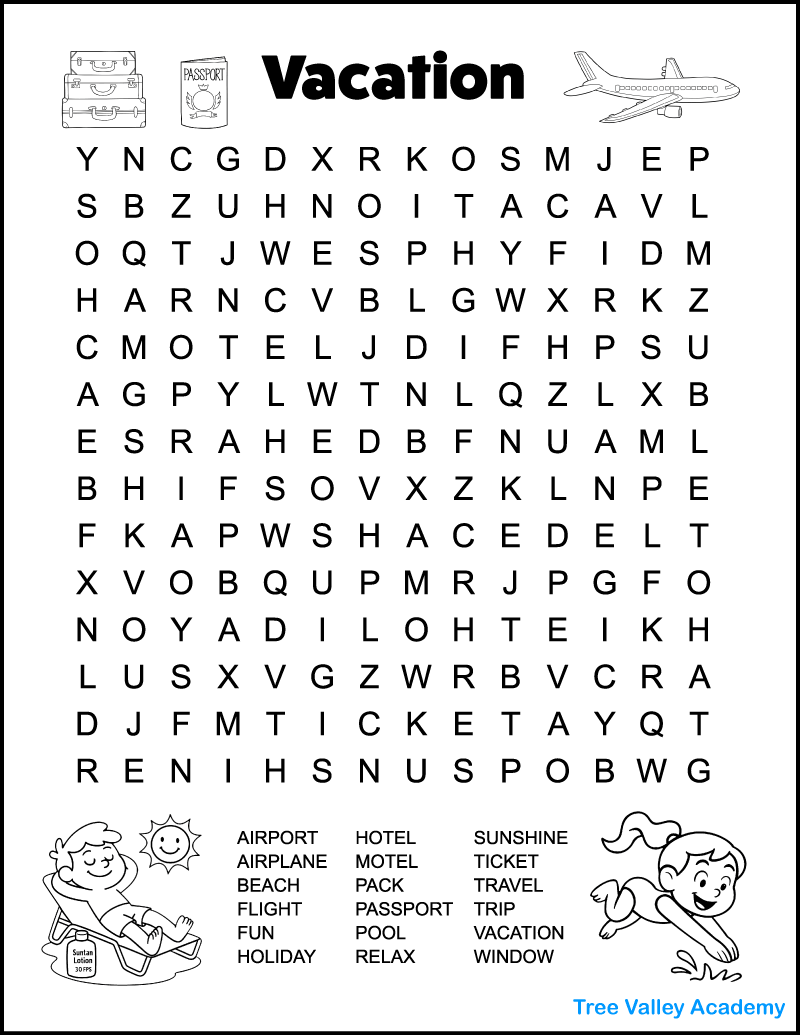 150 Word Puzzles For Kids Tree Valley Academy
