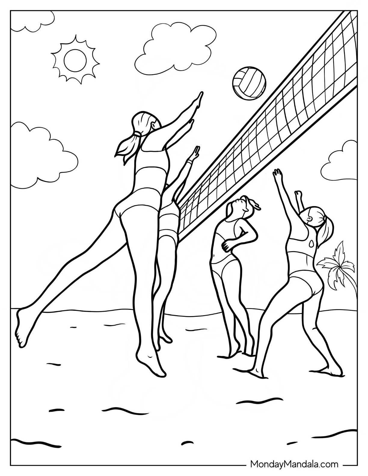 printable images of volleyballs