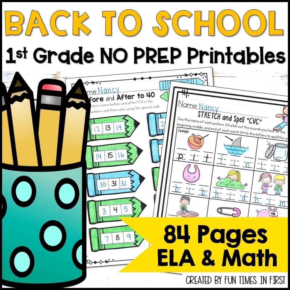printable first grade worksheets