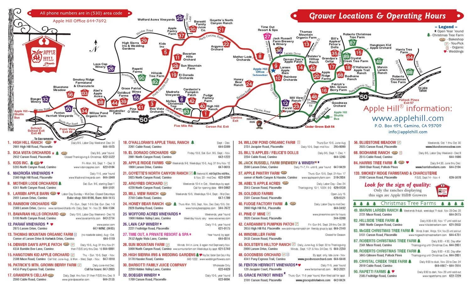 2012 Apple Hill Map By Apple Hill Growers Association Issuu