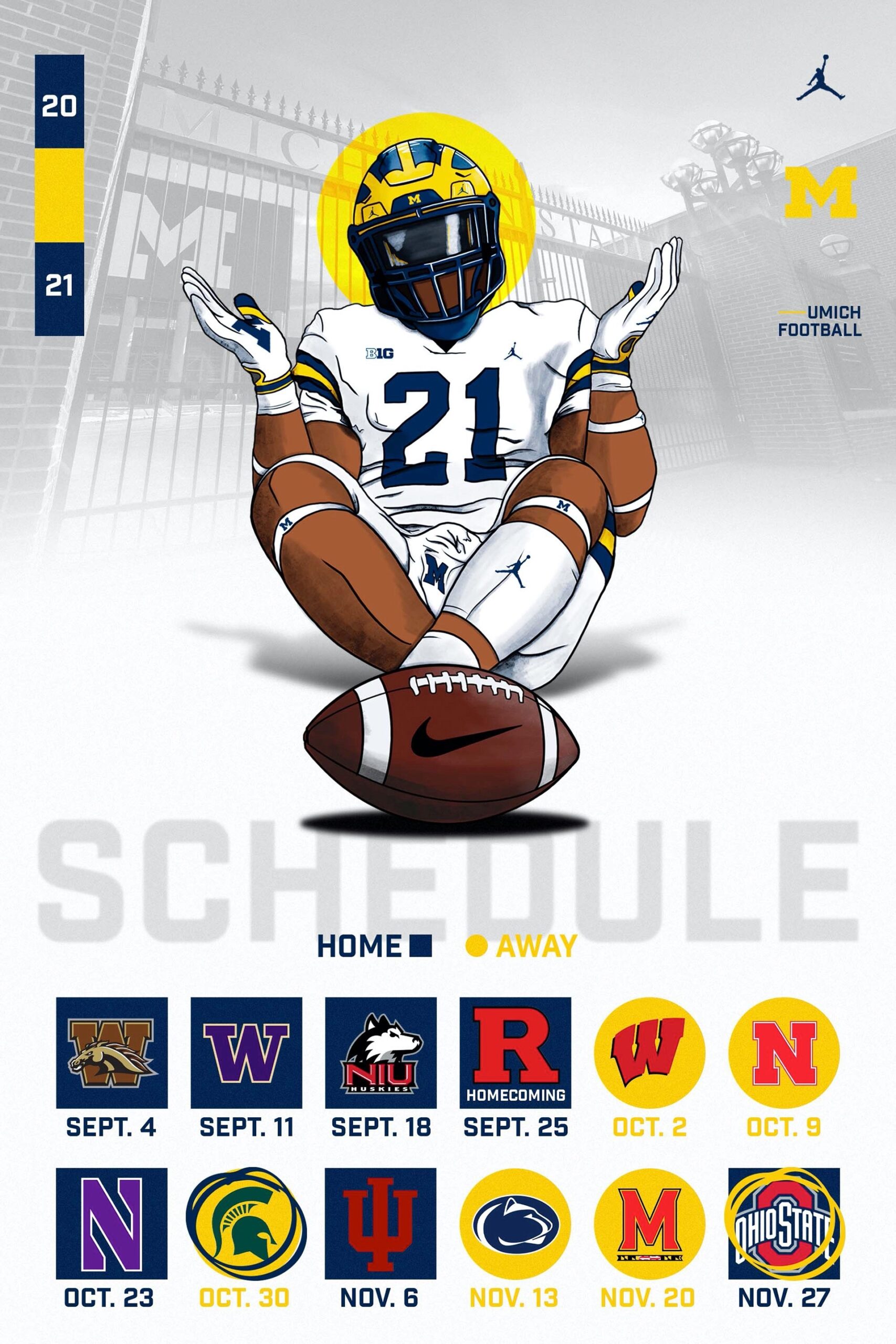 michigan football schedule printable