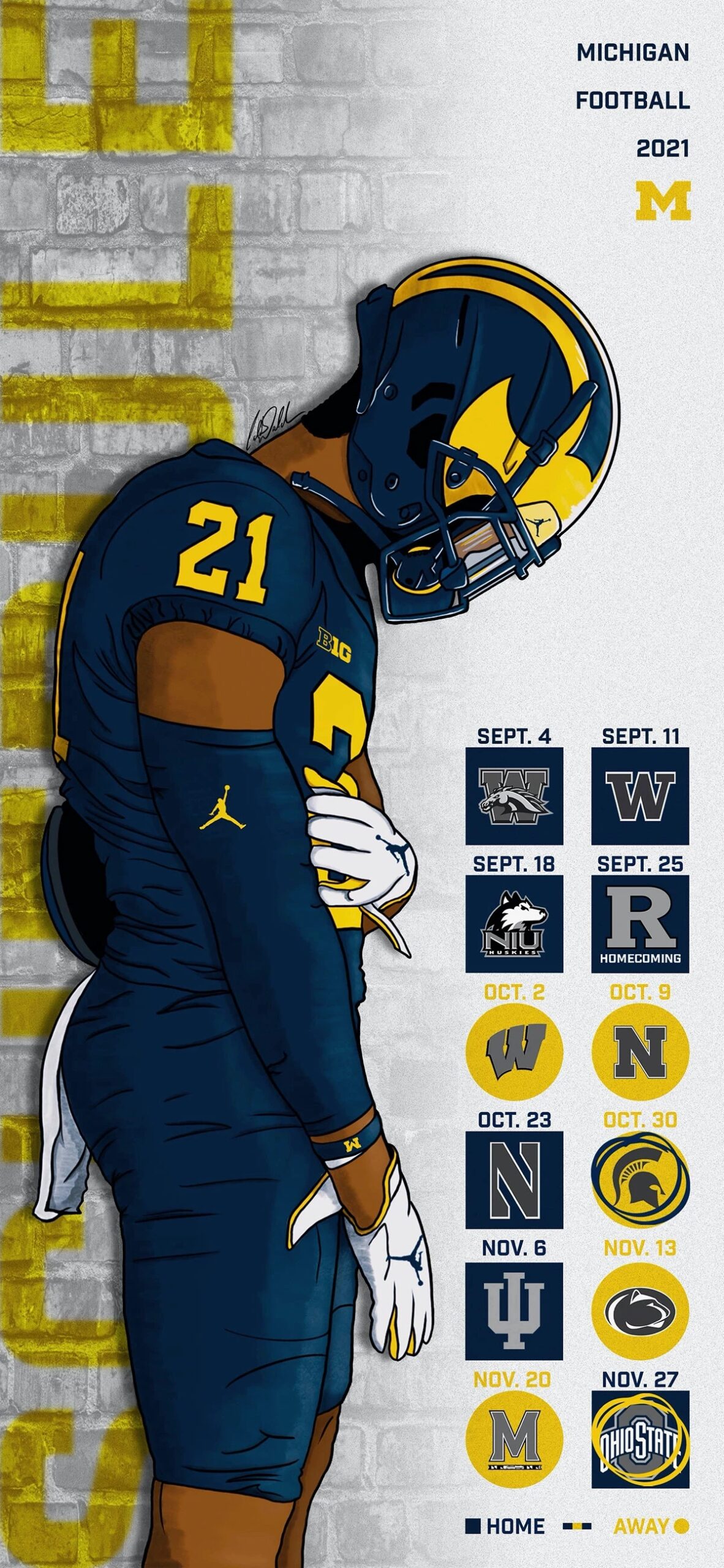 2021 Michigan Football Schedule Designs Behance