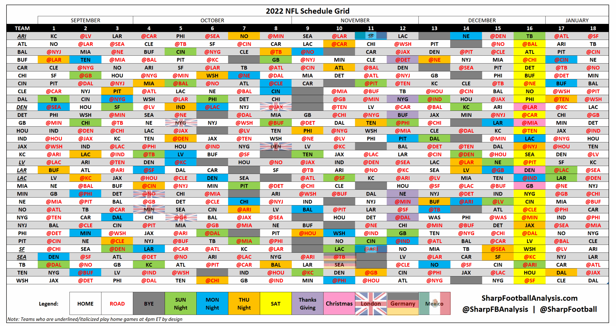 printable nfl schedule week 7
