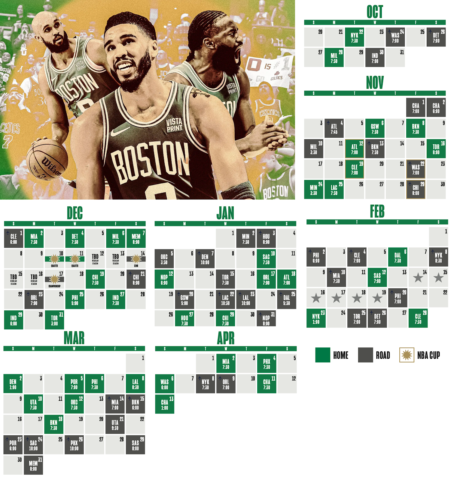 2024 2025 Boston Celtics Schedule