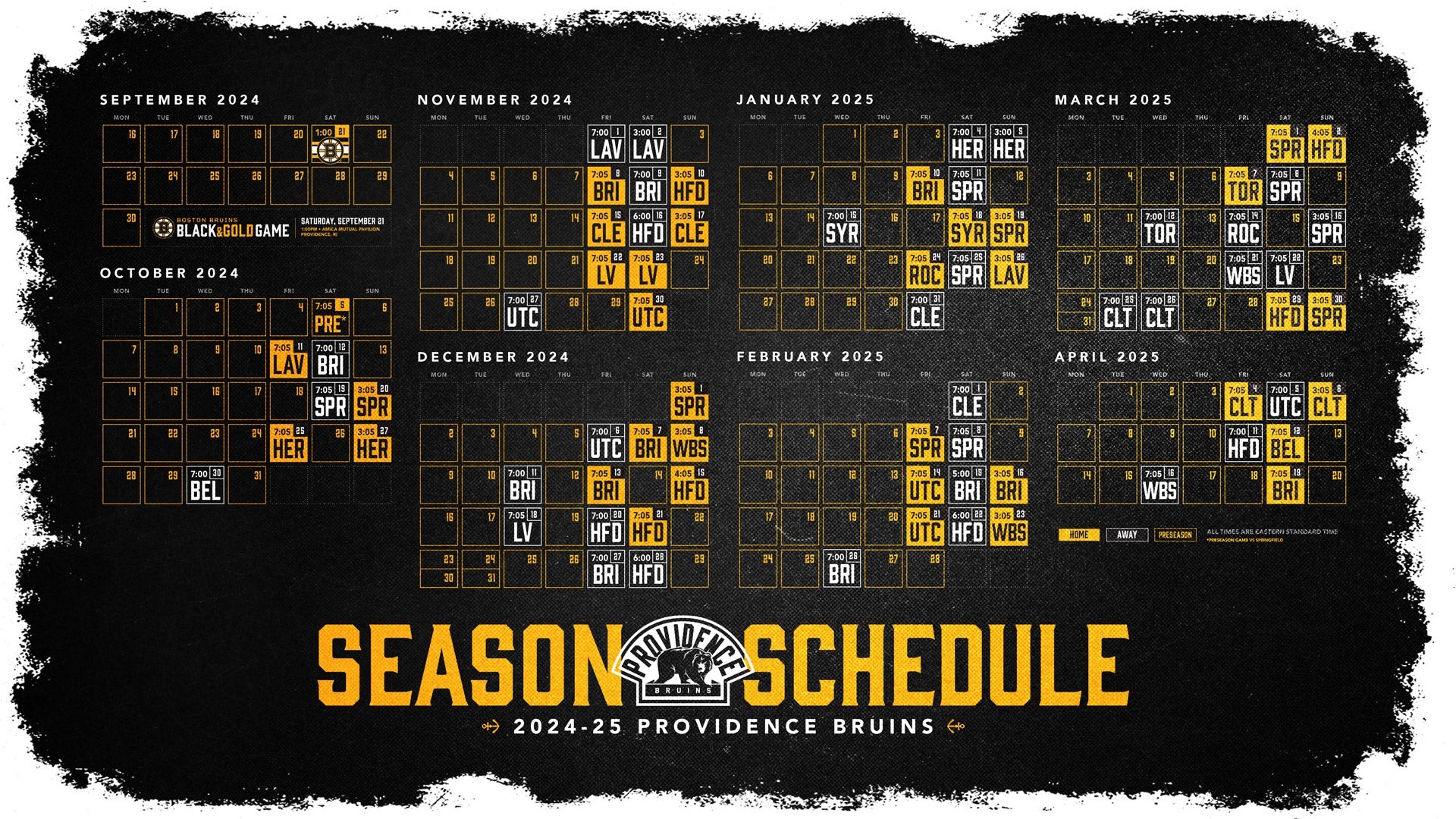 2024 25 Season Schedule Providence Bruins