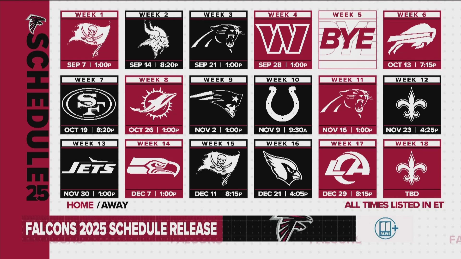 2025 Falcons Schedule Released