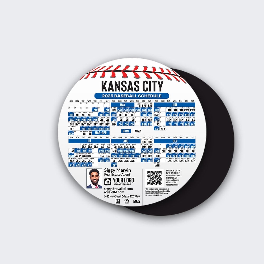 2025 Kansas City Royals Schedule Magnets U0026 Magnetic Schedules Markful