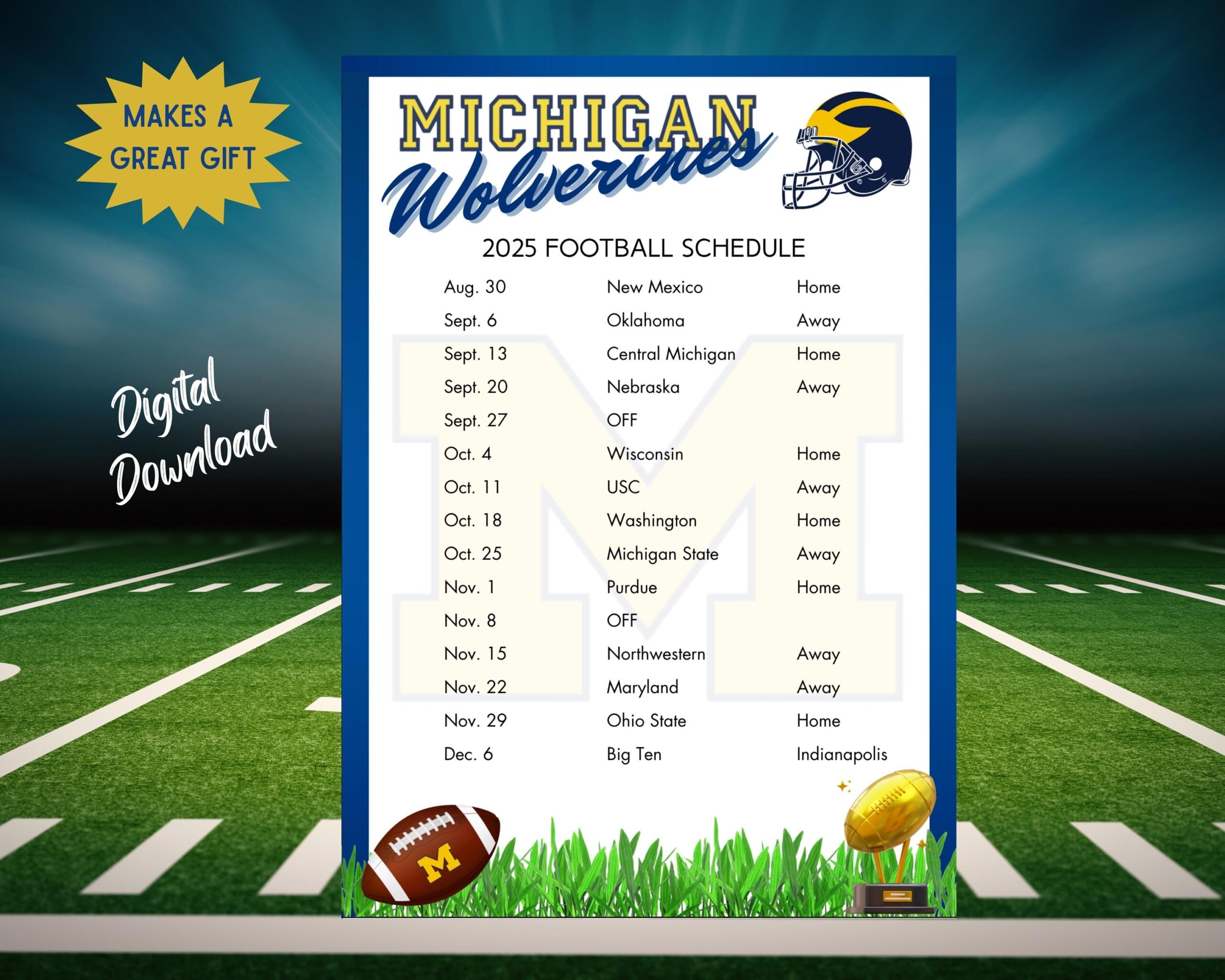 michigan state football schedule printable