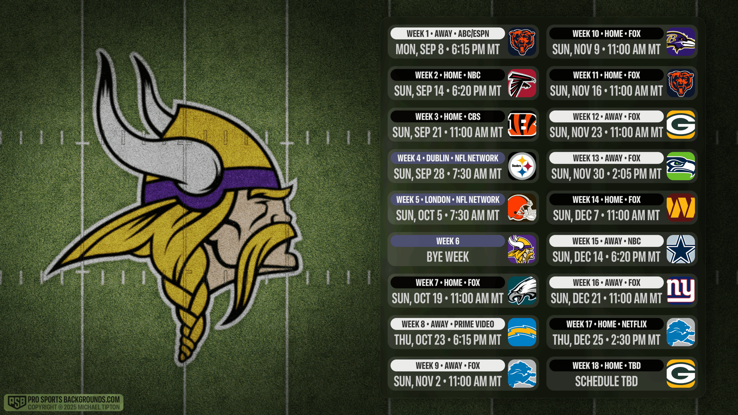 printable mn vikings schedule
