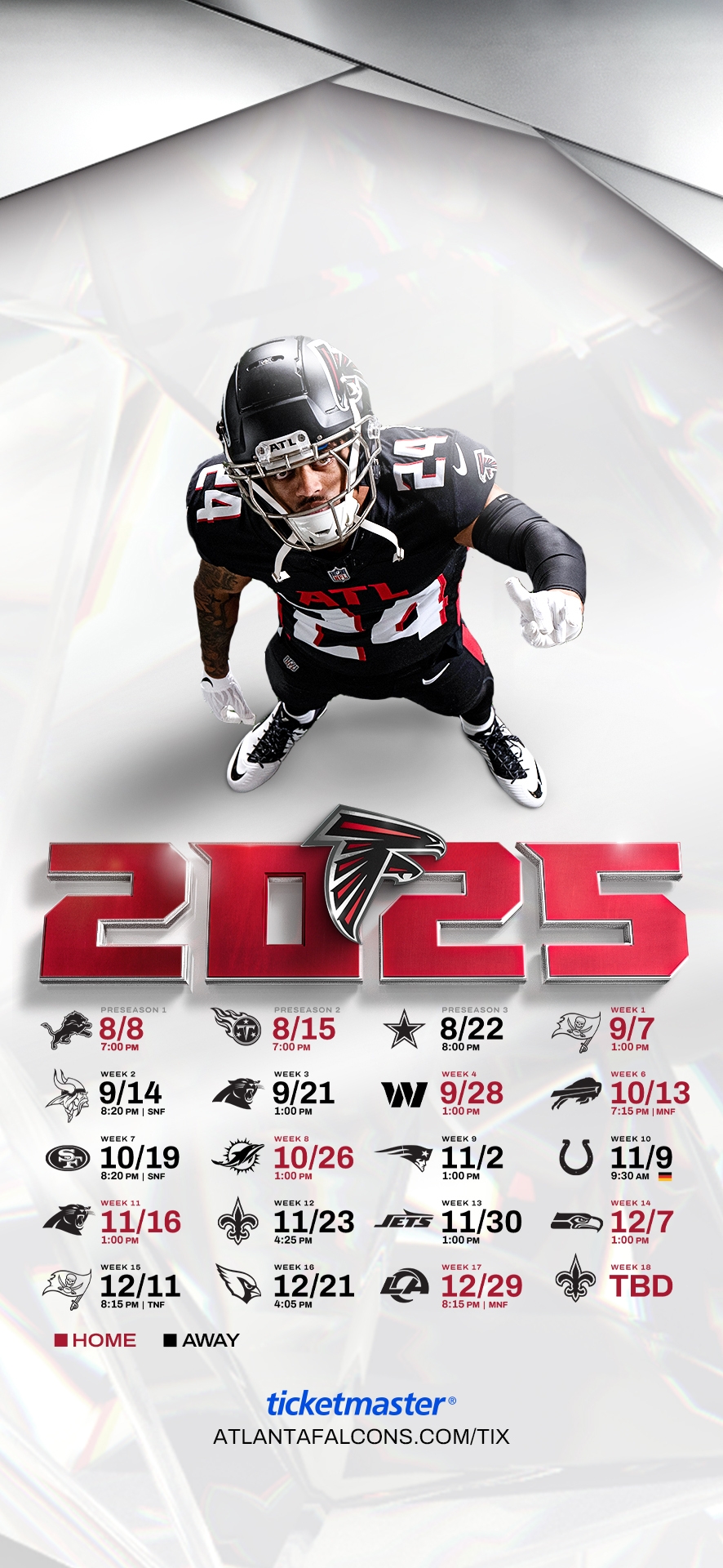atlanta falcons schedule printable