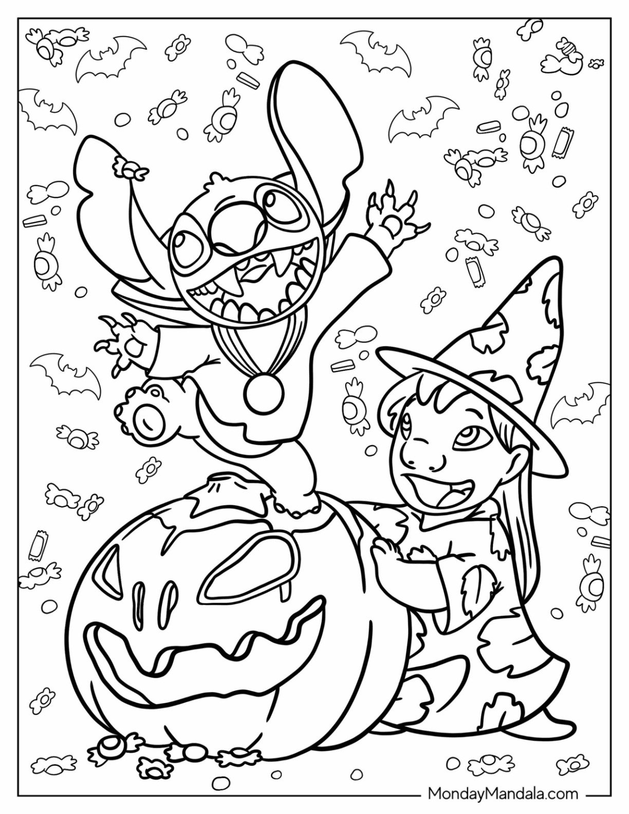 24 Disney Halloween Coloring Pages Free PDF Printables 