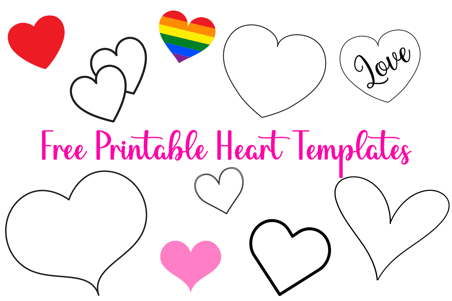 25 FREE Printable Heart Templates Small To Large Sizes Cassie
