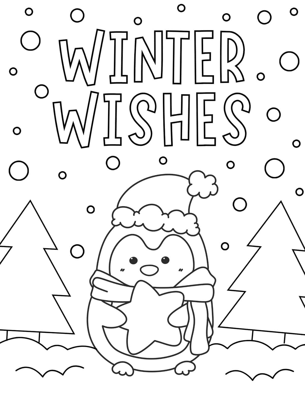 free printable winter coloring