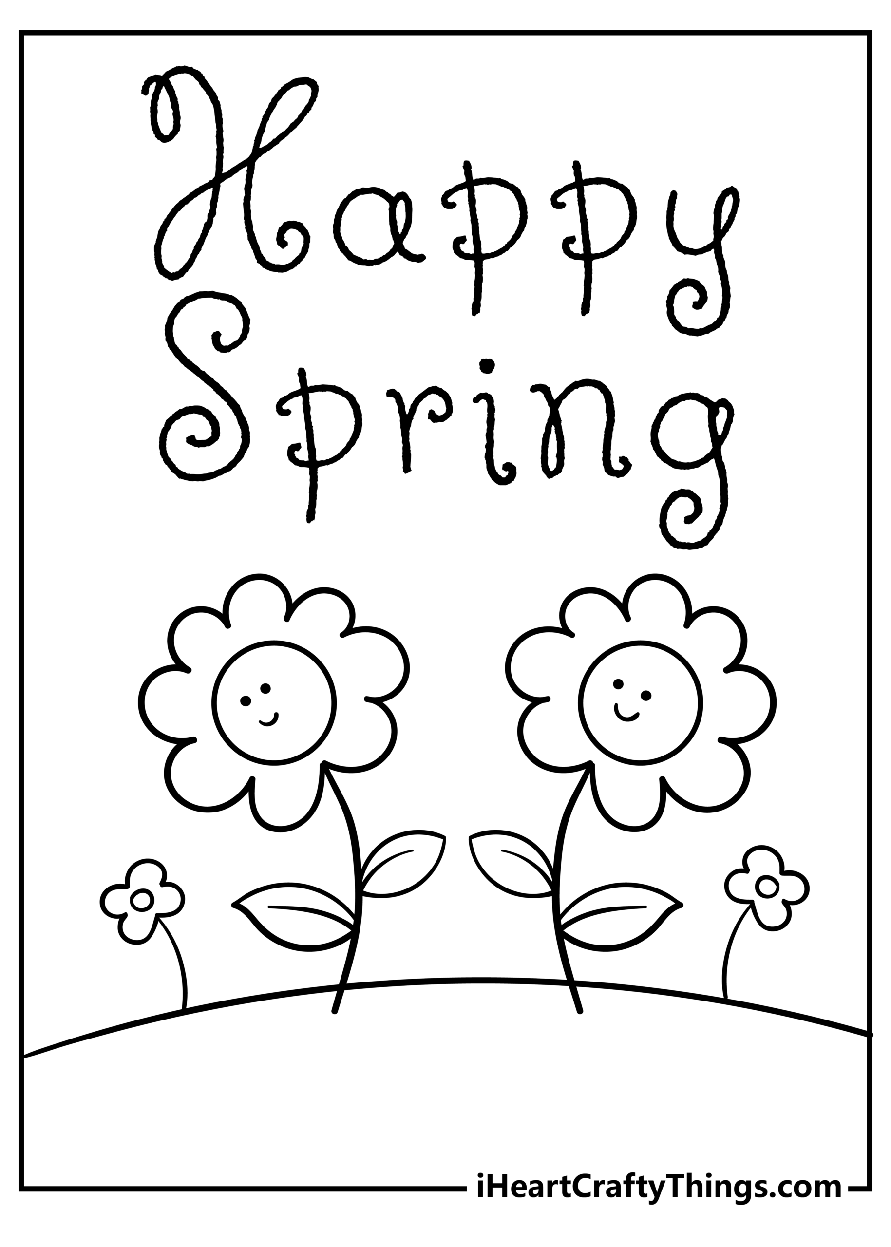 spring coloring sheets free printable