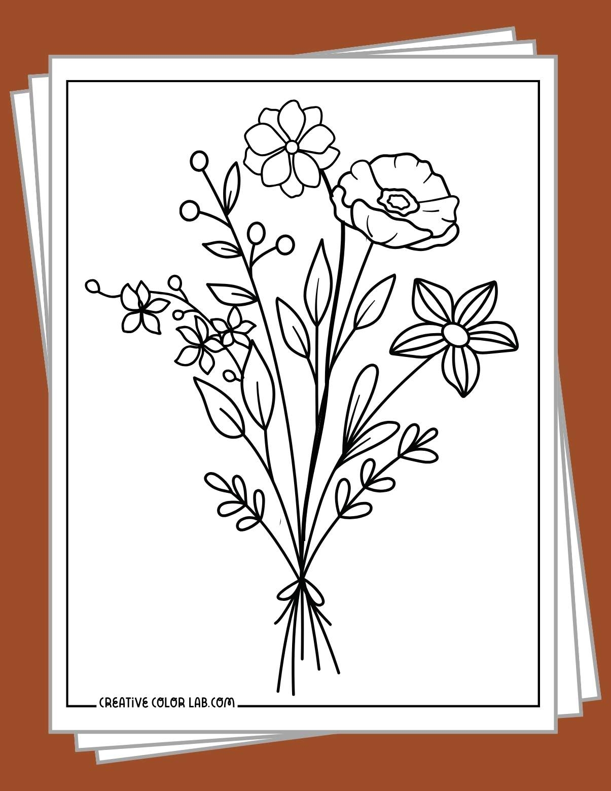 flower free printable