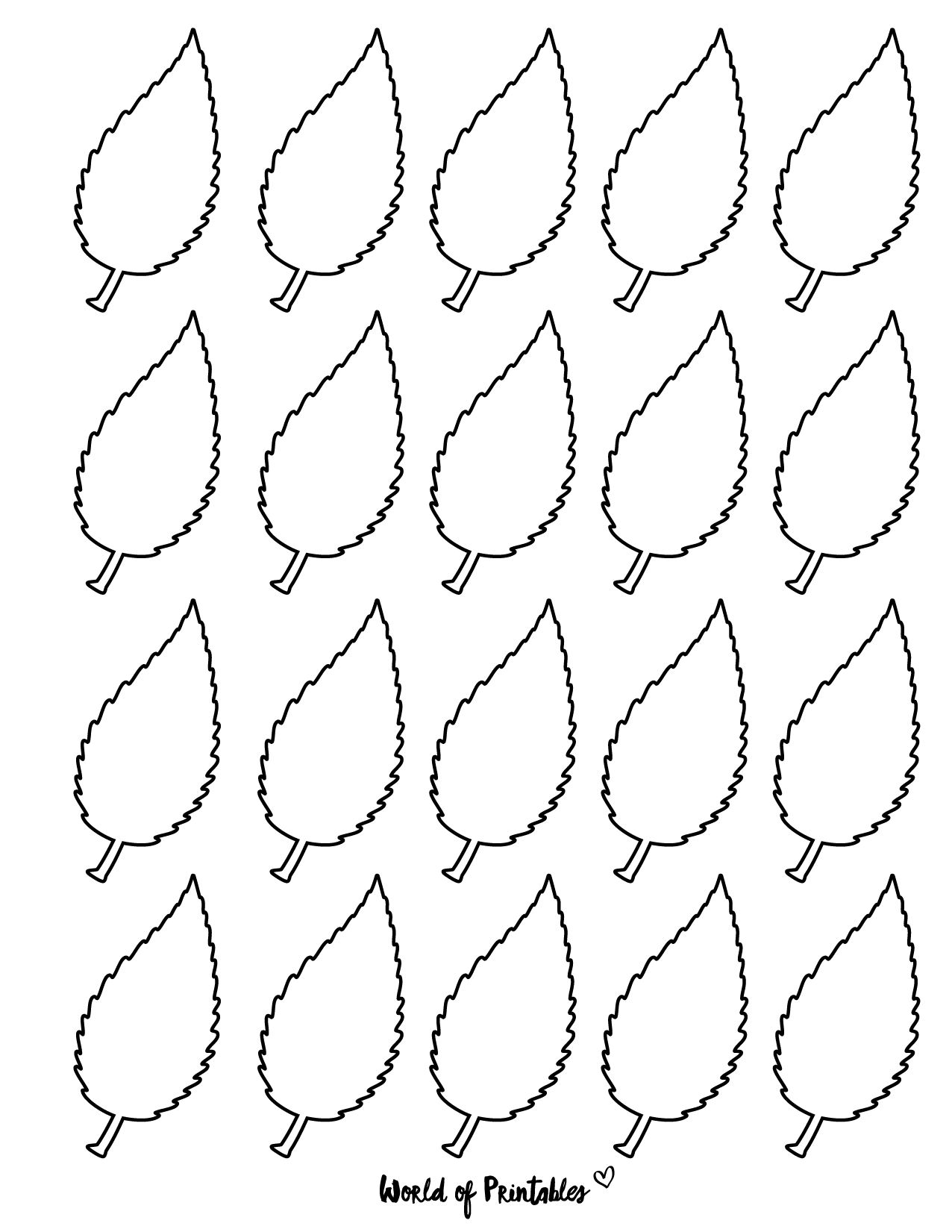 37 Printable Leaf Templates Outlines U0026 Shapes Free World Of Printables