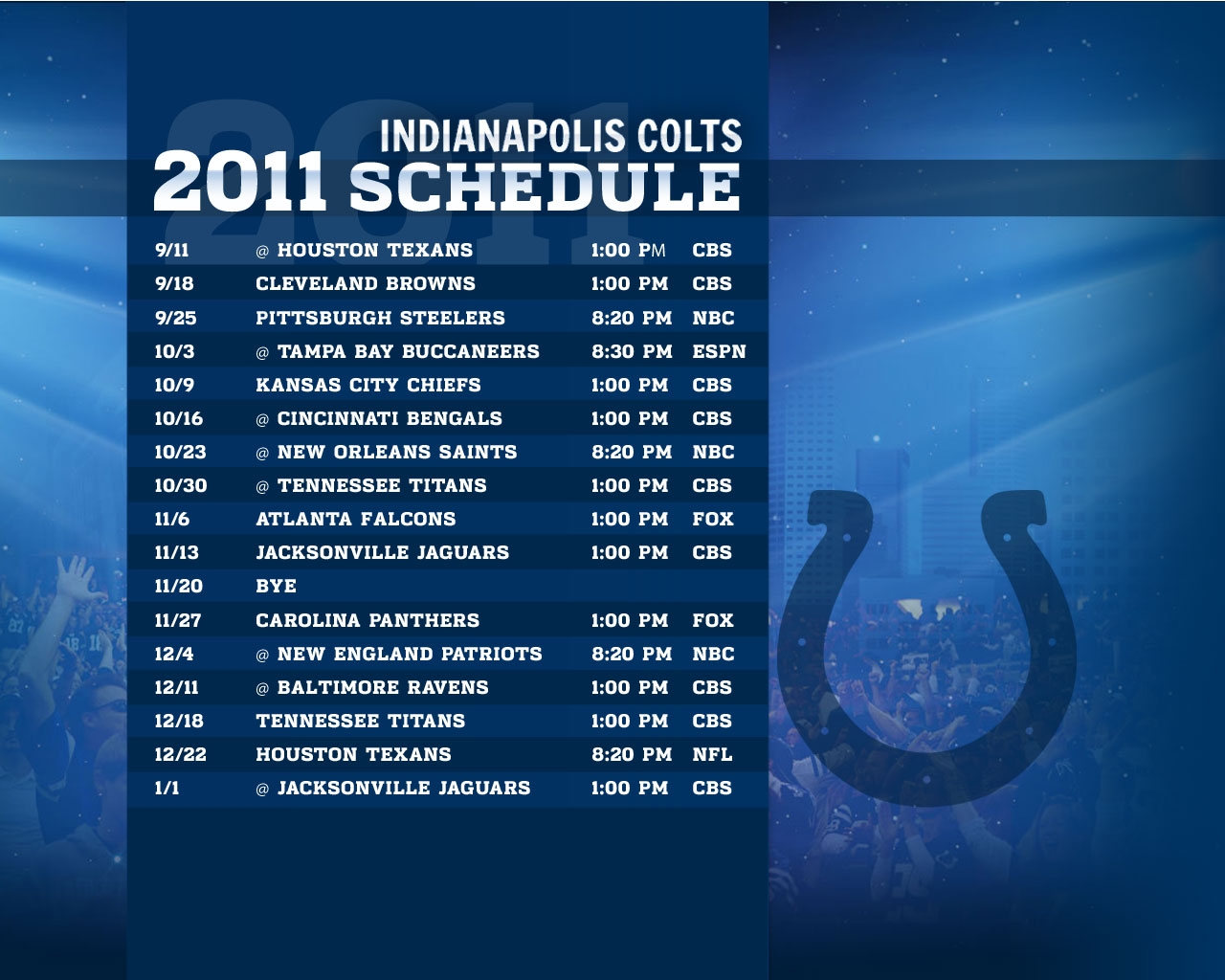  40 Colts Schedule Wallpapers WallpaperSafari