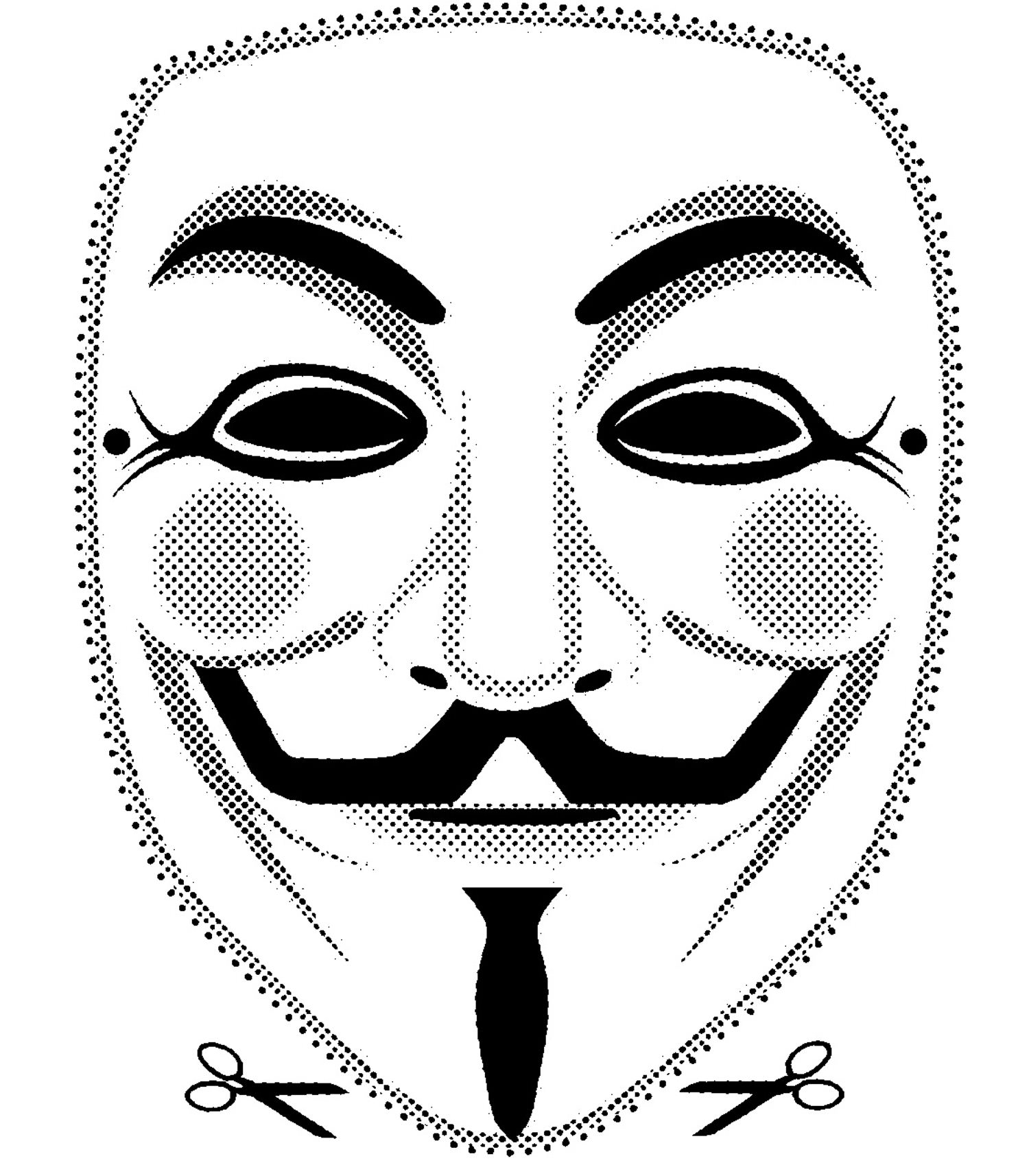 5 High Quality 2D U0026 3D Printable Vendetta Guy Fawkes Mask Cut Out