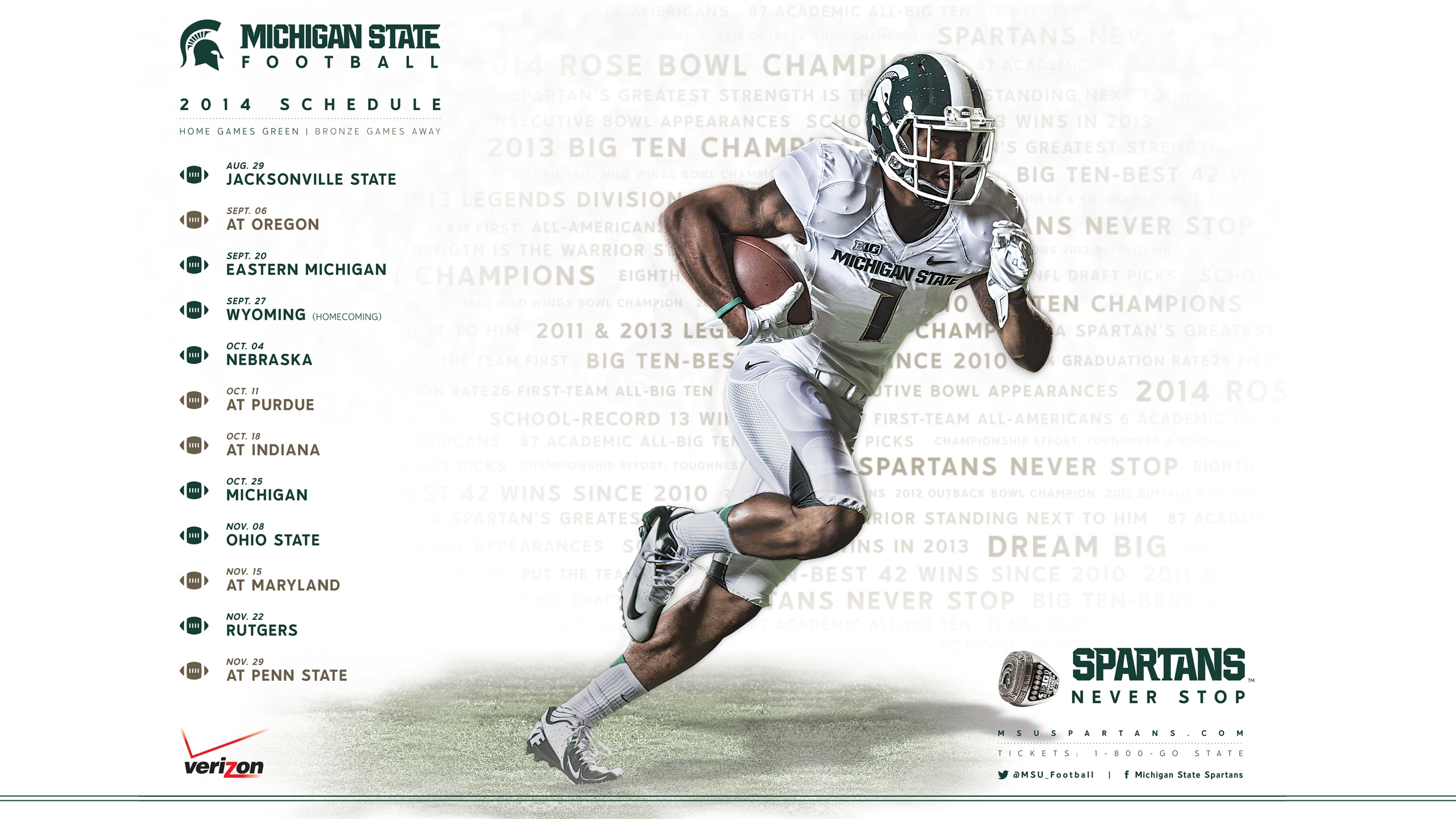  50 Msu Football Schedule 2015 Wallpapers WallpaperSafari
