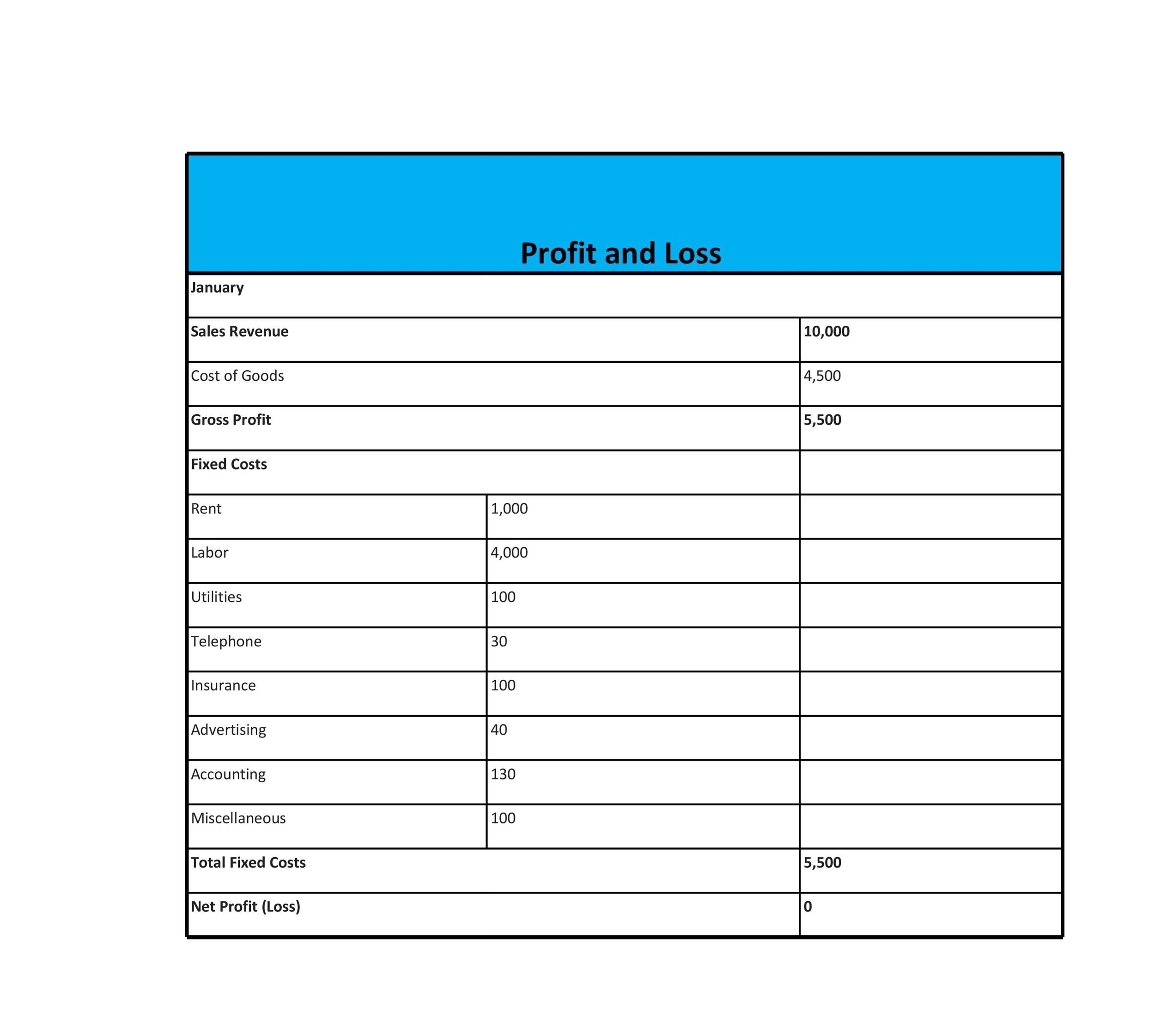 53 Profit And Loss Statement Templates U0026 Forms Excel PDF 