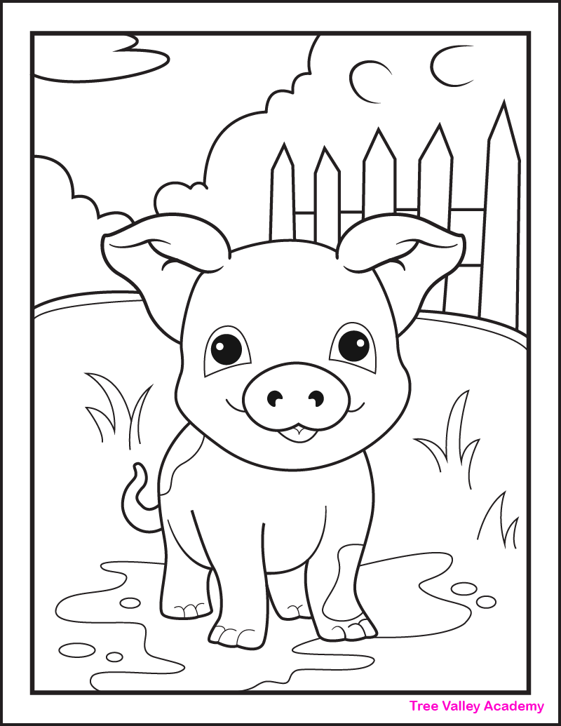 free printable colouring pages of farm animals