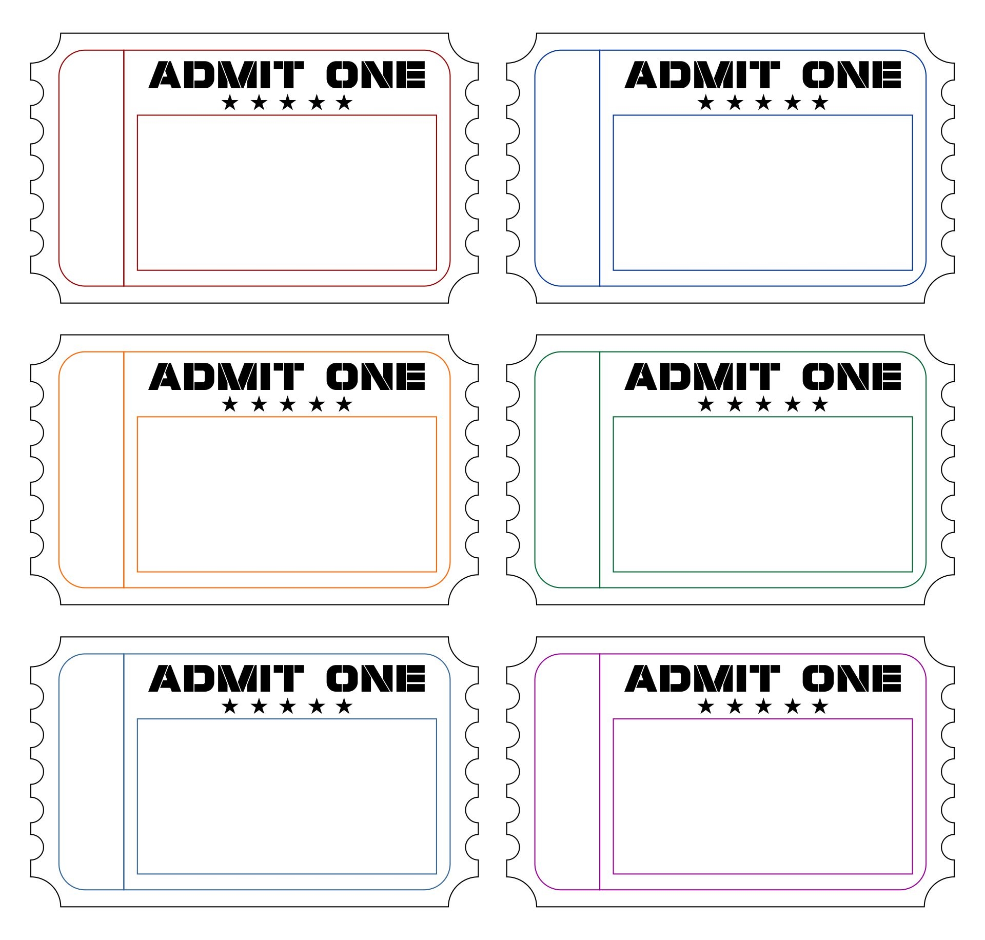 free printable admission ticket template