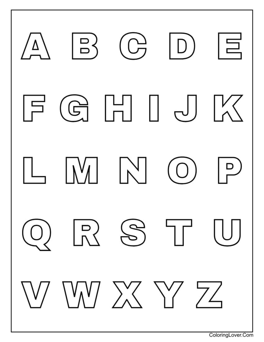 free printable colorful letters
