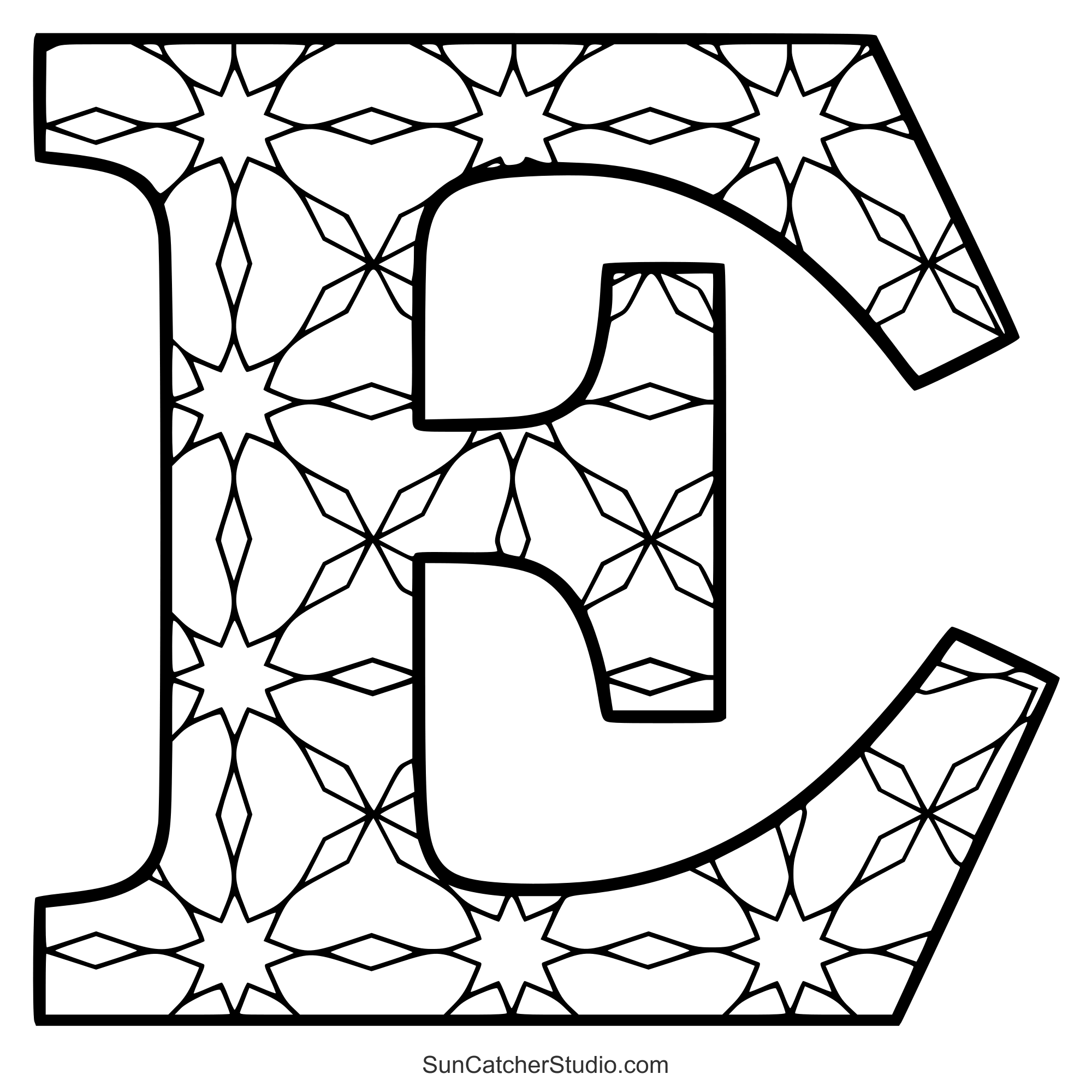 letter e stencil printable