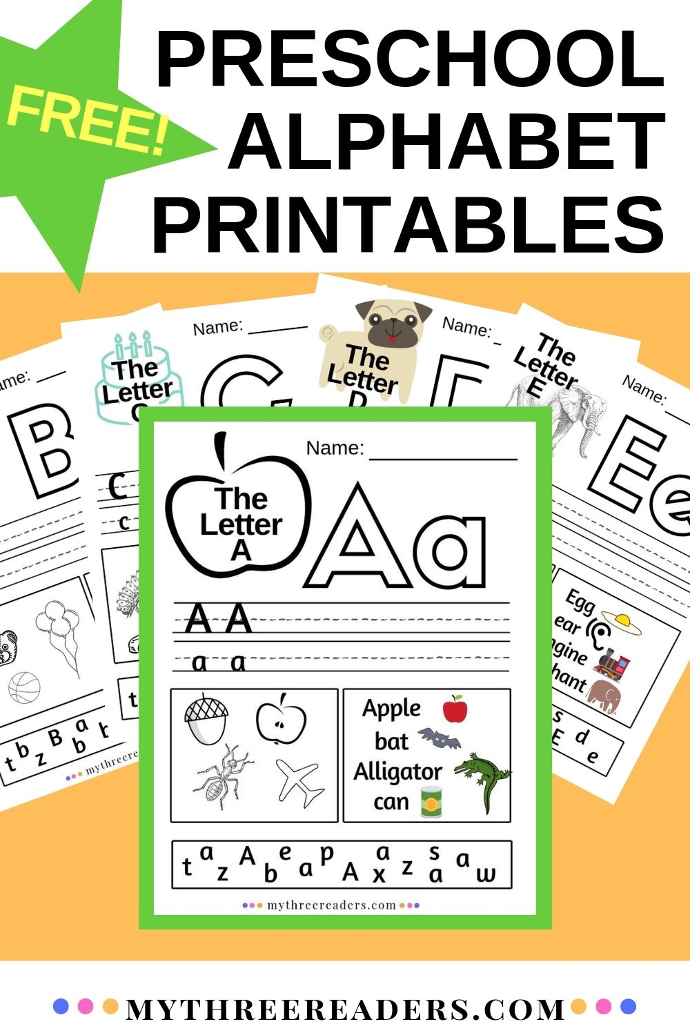 free printable preschool alphabet worksheets
