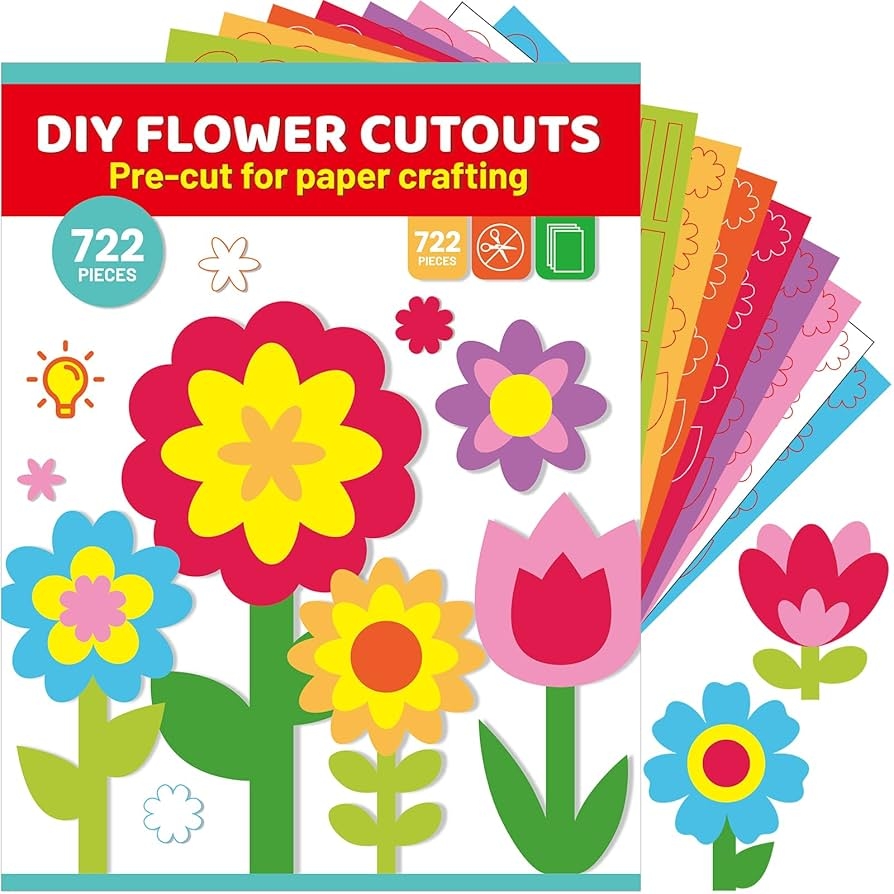 cut out printable colored flowers