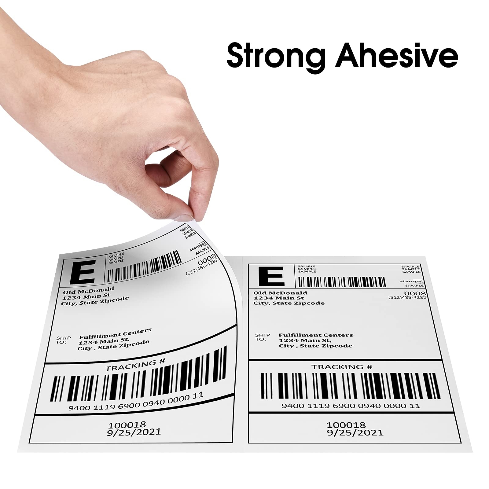 Amazon Shipping Labels Pacific Mailer Half Sheet Shipping Label Compatible For Inkjet 2 Per Page 8 5 X 11 Self Adhesive Mailing Return Address Labels Printable Sticker Paper 100 Sheets 200 Labels White Office Products