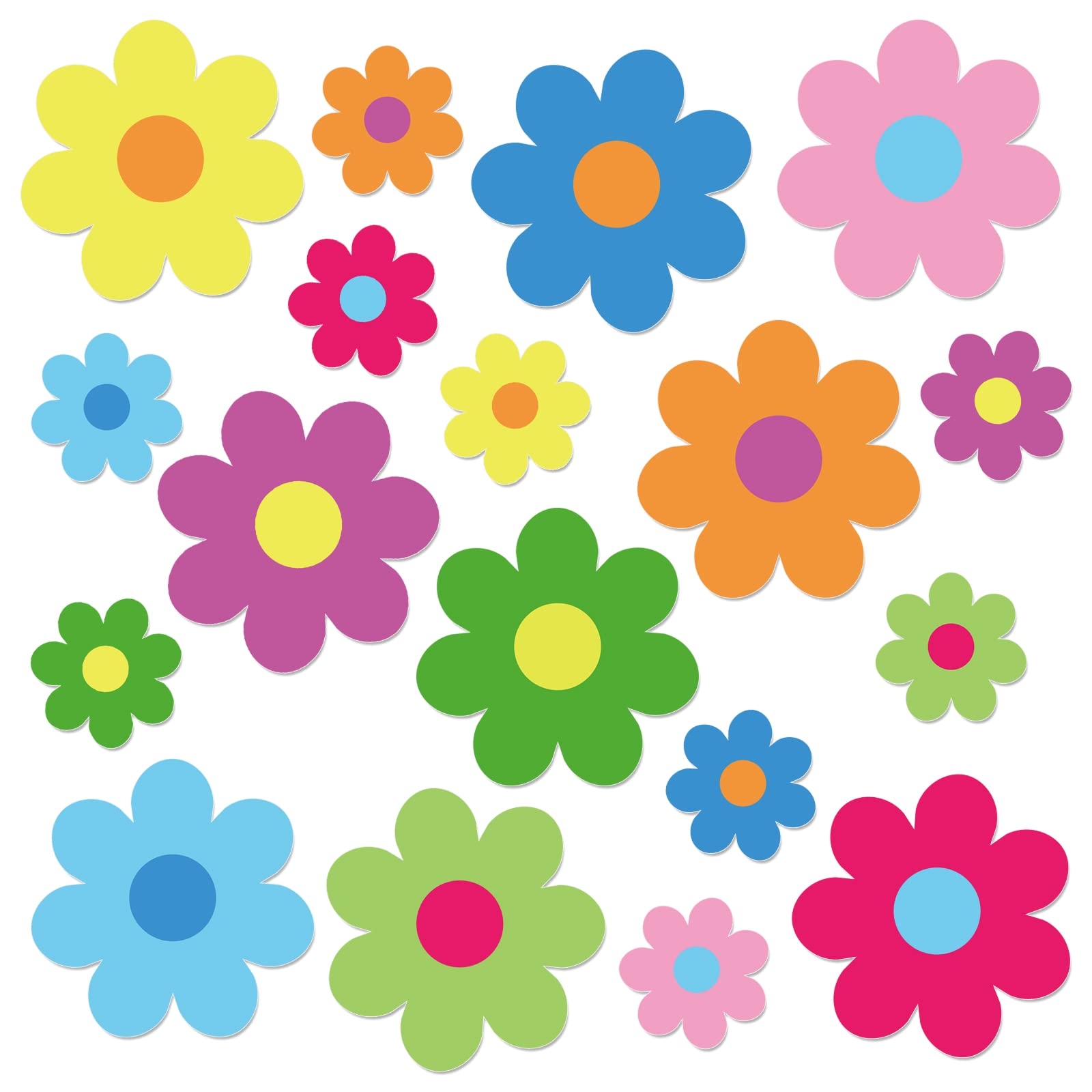 Amazon Whaline 54Pcs Flower Cut Outs Back To School Colorful 