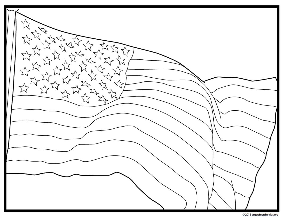 american flag coloring page printable free