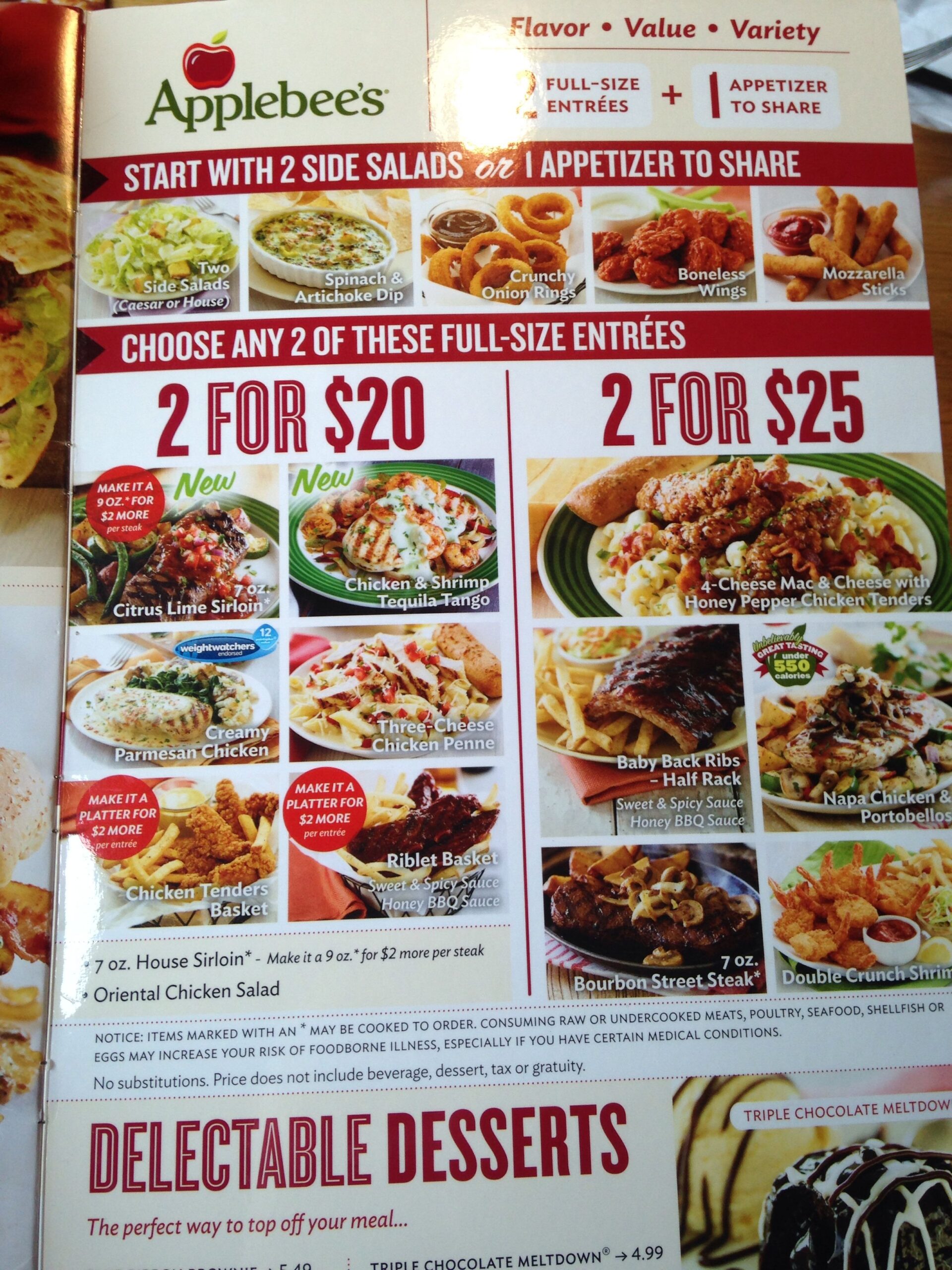 Applebee s Menu U0026 Prices Menu Price