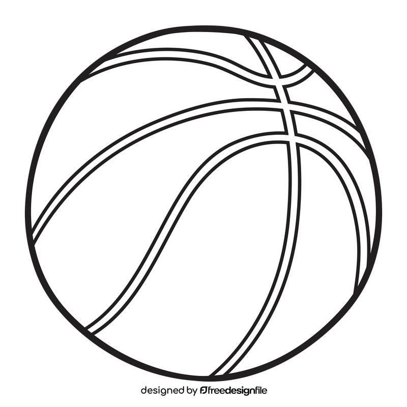 Basketball Black And White Clipart Free Download