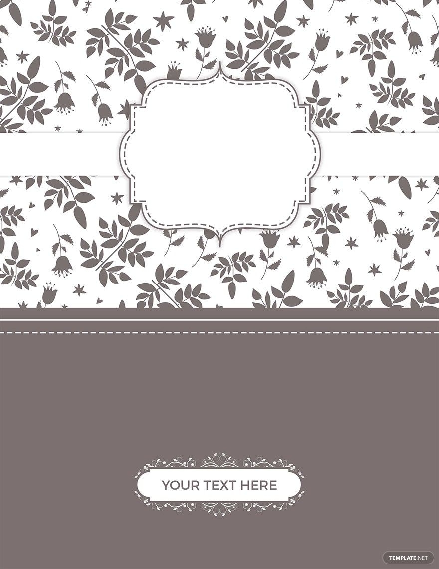 Beautiful Binder Cover Template In Pages PSD Word Publisher 