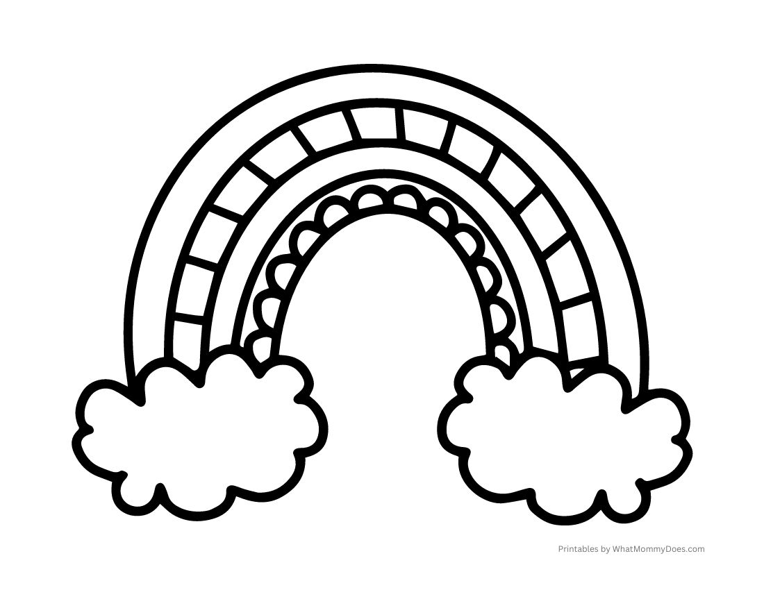 free printable rainbow coloring page