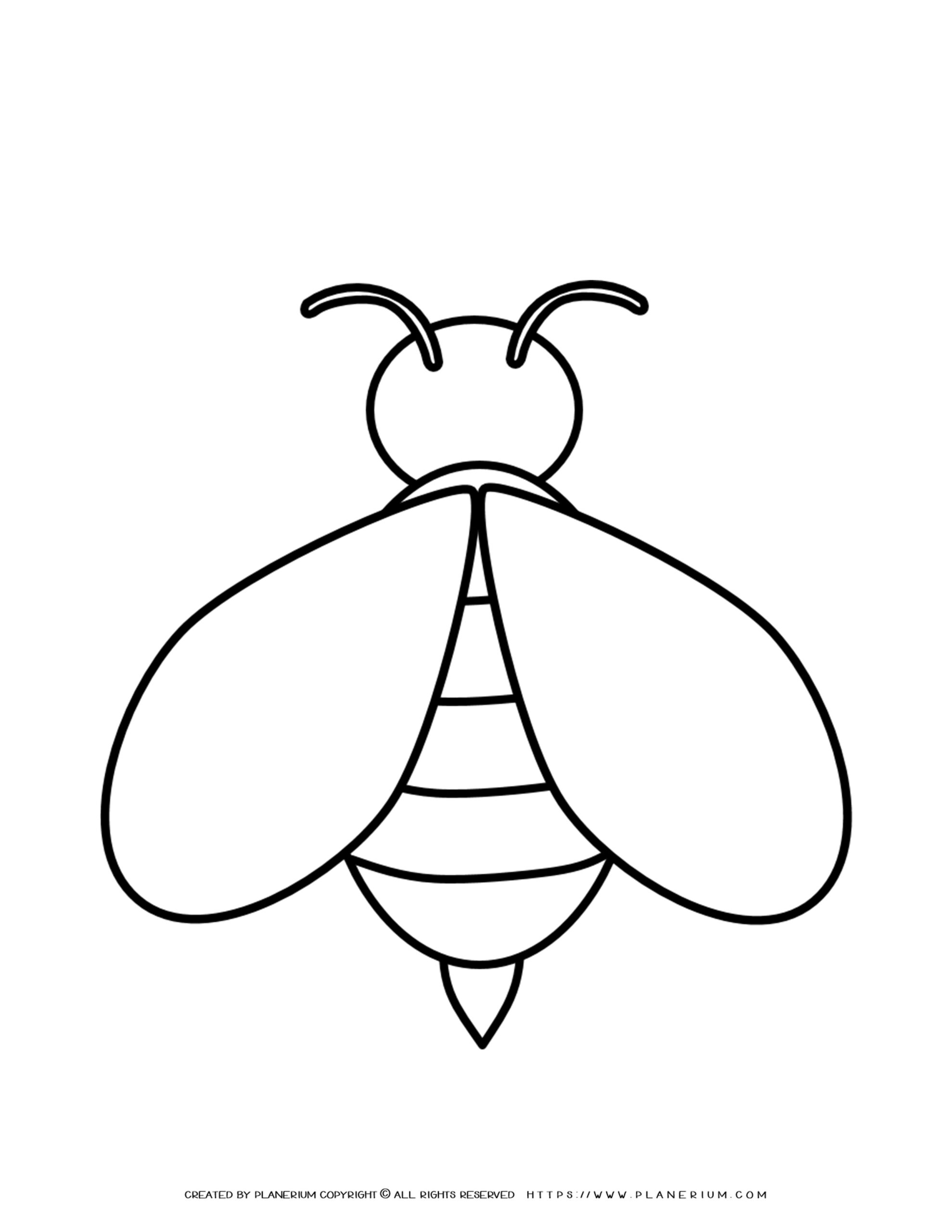 Bee FREE Printable Template Planerium