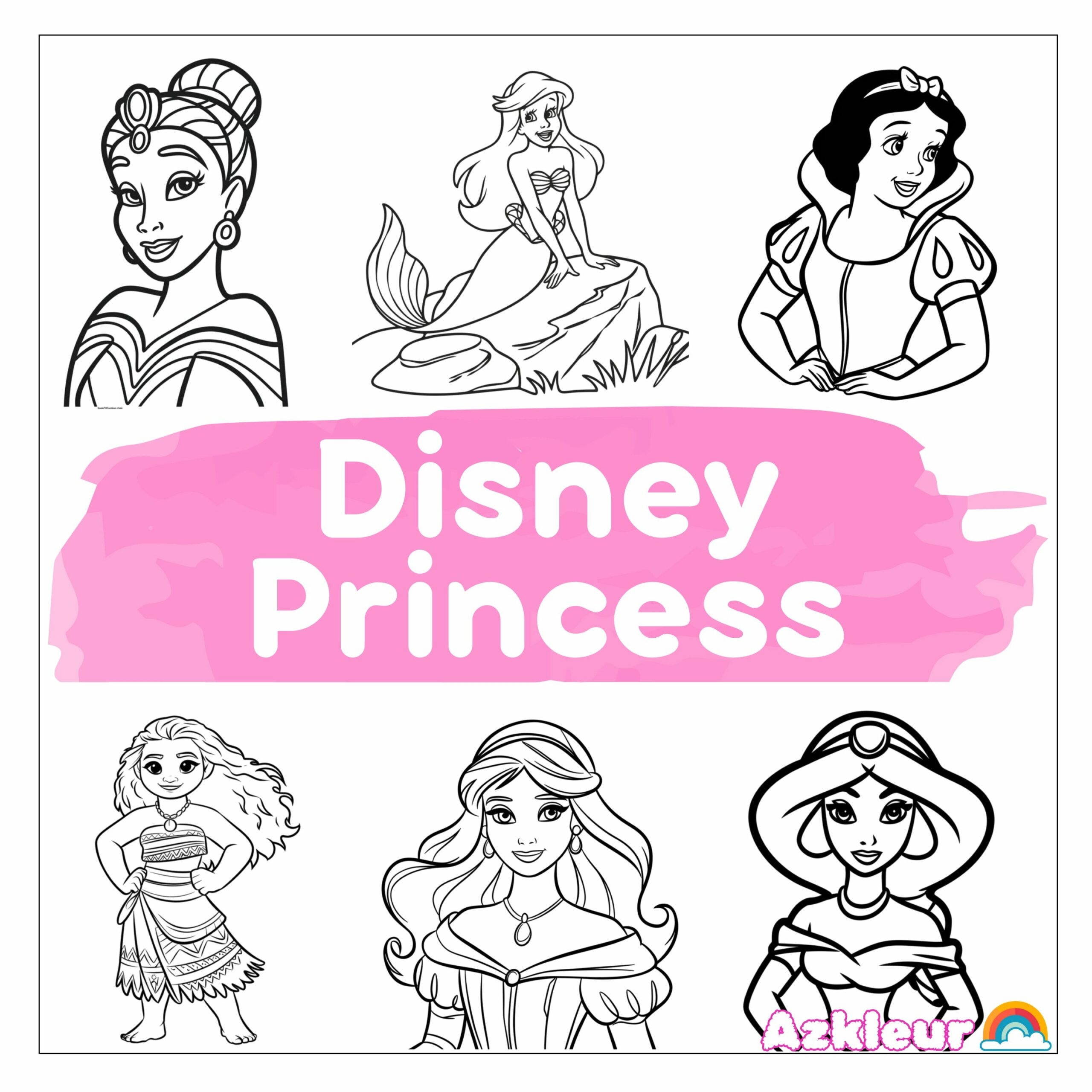 printable all disney princess coloring pages