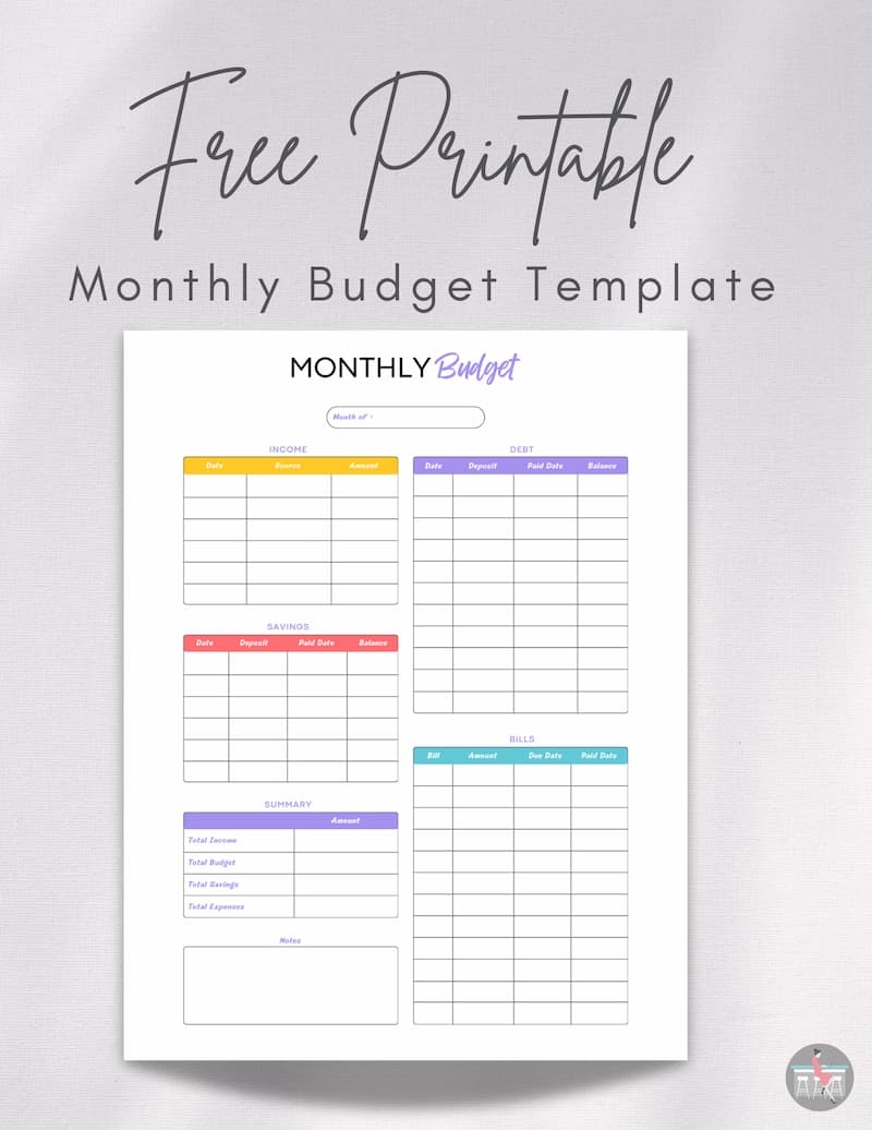 free printable budget binder